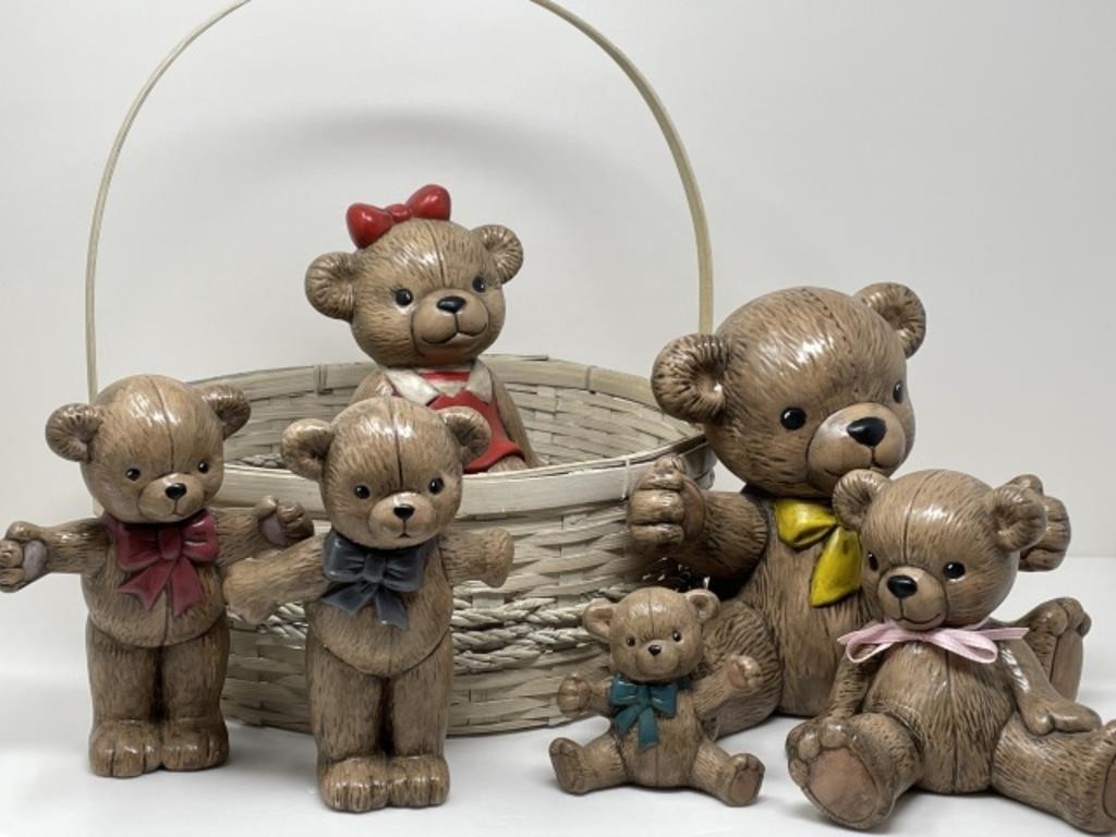 Hobbyist 1980’s Ceramic Bears, Signed