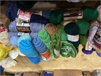 blue green yarn
