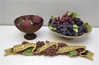 Bowl of Fruit Decor and Wall Hanging