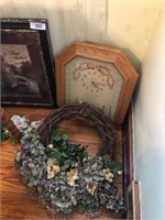 Clock; Wall Art and Floral