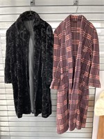 Vintage Women’s Black Coat and House Robe -