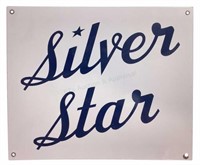 Vintage Porcelain Silver Star Advertising Sign