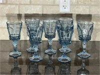 7 Blue Goblets