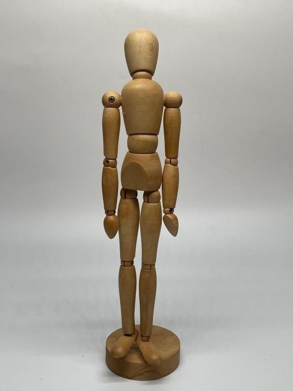 Wooden 10in Articulated Jointed Male Mannequin