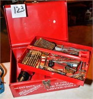 Milwaukee drill with bits & box