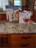 Electric egg cooker and fruit fusion pitcher