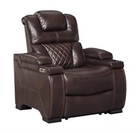 34Ashley 754 PWR Recliner w' Adj Headrest