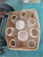 Box of 9 half gallon canning jars