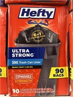 Hefty ultra strong 33G 90 bags