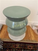 * West Elm Green Table / Plant Stand - 12 x 17