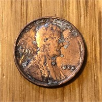 1933 Lincoln Head Wheat Penny Coin