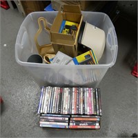 DVDs, Tire Repair Kits - Tub Lot