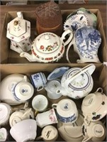 Teapots, Cups, Assorted China, Spode, England,