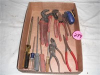 Pliers, Chalk Line & Screw Driver