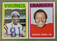 1972 TOPPS CARL ELLER #20 & DEACON JONES #209