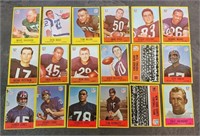 18 CARD LOT 1967 PHILADELPHIA FOOTBALL CARDS