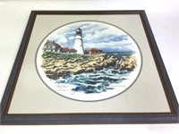 Reproduction Print of Lighthouse Painting, Ray Day