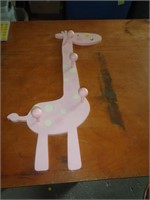 WOOD GIRAFFE COAT RACK