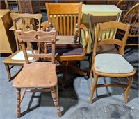 (L) Vtg Dining Chairs, Rocking Chair, and Office