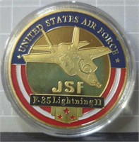 Us Air Force challenge coin f-35 lightning
