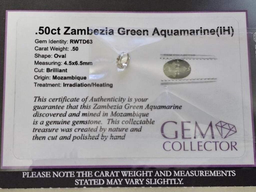 .50ct Zambezia Green Aquamarine