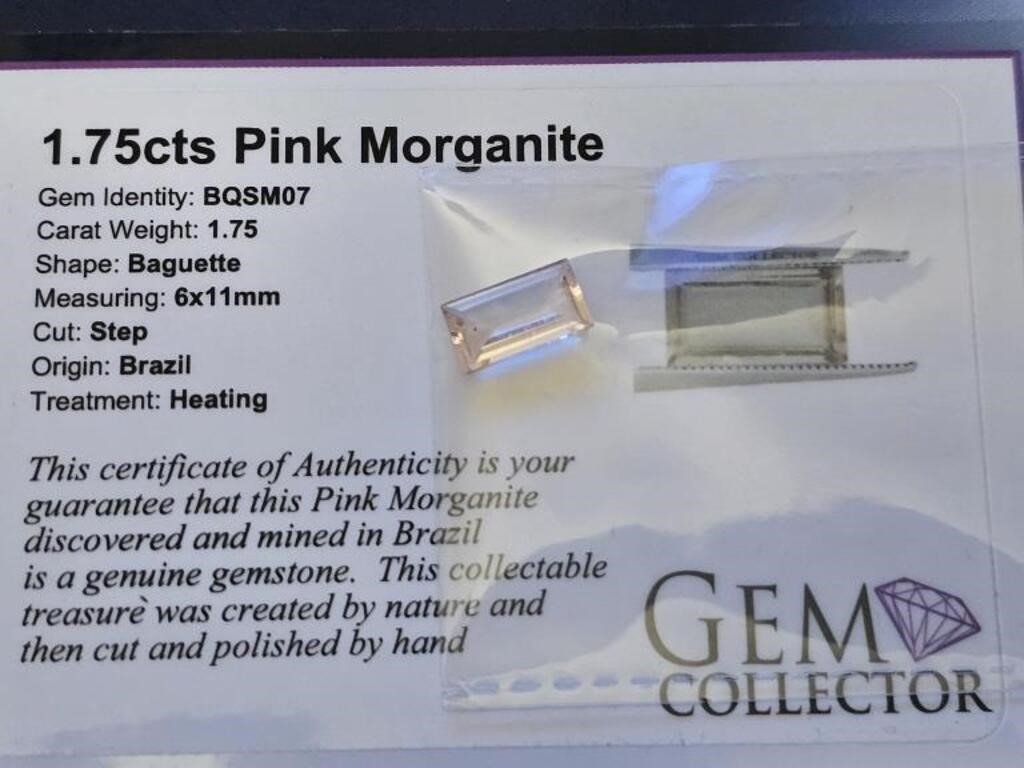 1.75cts Pink Morganite