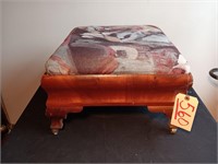 17" Square x 9" High Rosewood Footstool
