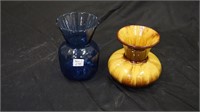 Various vases. (Blue & Gold)