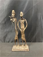 Brass African Couple