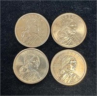 Lot of Four Sacagawea Dollars