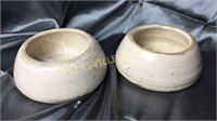 2 stoneware bowls 7”