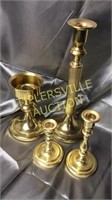 4 brass candlestands