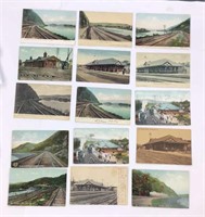 15 Owego NY Railroad Post Cards