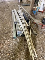 Various size and length PVC pipe section of