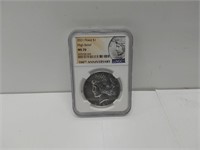 2021 Peace silver dollar, MS-70, high relief