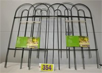 (3) sections of new steel folding garden fence