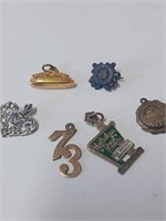 Marked Sterling Charms/ Pendants, Pins- 10.3g