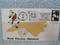 N C Statehood Stamp-First Day Cover-1989