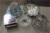 Assorted Glass Decorative Items with Music Box