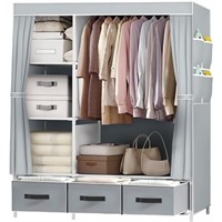 WF5367  Brochao Portable Closet,Gray Wardrobe