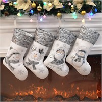 BSTAOFY Christmas Stockings Set of 4 Soft Non-Wove