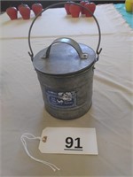 Small Galvanized Bucket with Lid