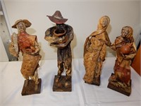 4 PAPER MACHE DOLLS