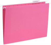 25-Pack Pink Hanging File Folders