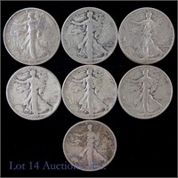 1934 - 1945 Silver Walking Liberty Half Dollars -7