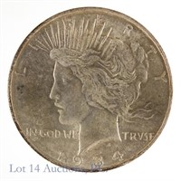 1934-D Silver Peace Dollar (AU)