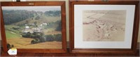 2 Clore Framed Aerial Pictures 1992 & 1976