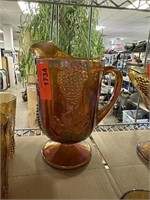 CARNIVAL GLASS IRIDESCENT PITCHER