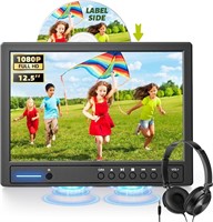 12.5" Portable DVD Player for Car with Headphone