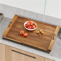 Acacia Wood Noodle Board Stove Cover with Handles
